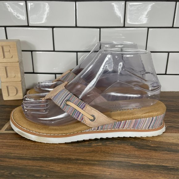Skechers BOBS Desert Kiss Bohemian Women's Size 6 Shoes Multicolor Thong Sandals - Picture 1 of 12